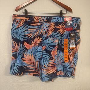 Speedo Swim Trunks Mens XXL 38-40 Blue Orange Tropical Board Shorts NWT